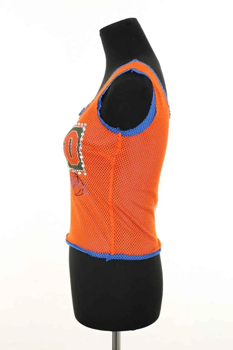 Top sans manche Dolce & Gabbana Orange en Polyester