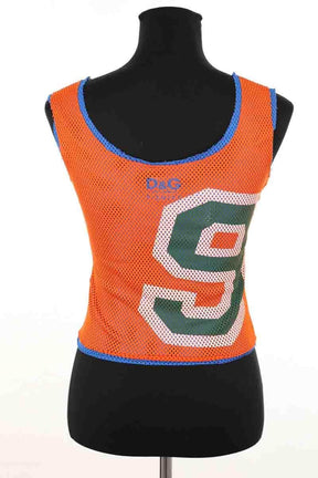 Top sans manche Dolce & Gabbana Orange en Polyester