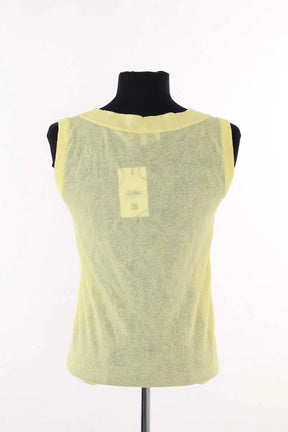 Top sans manche Emporio Armani Jaune en Synthétique
