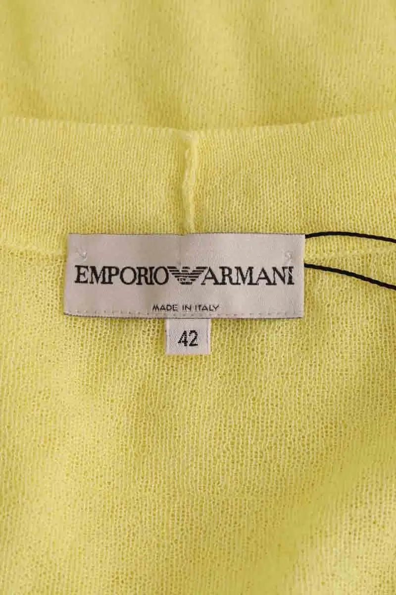 Top sans manche Emporio Armani Jaune en Synthétique