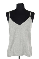 Top sans manche Eric Bompard Gris en Cachemire, taille M - Seconde Main