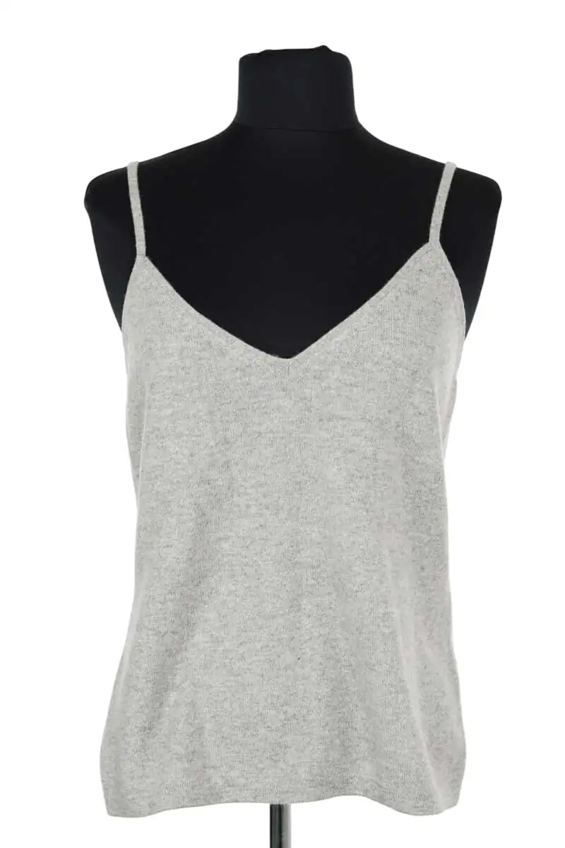 Top sans manche Eric Bompard Gris en Cachemire, taille M - Seconde Main