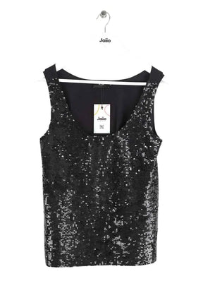Top sans manche Et Vous Noir en Paillettes, taille M - Seconde Main