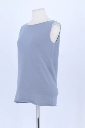 Top sans manche Fabiana Filippi Bleu en Laine