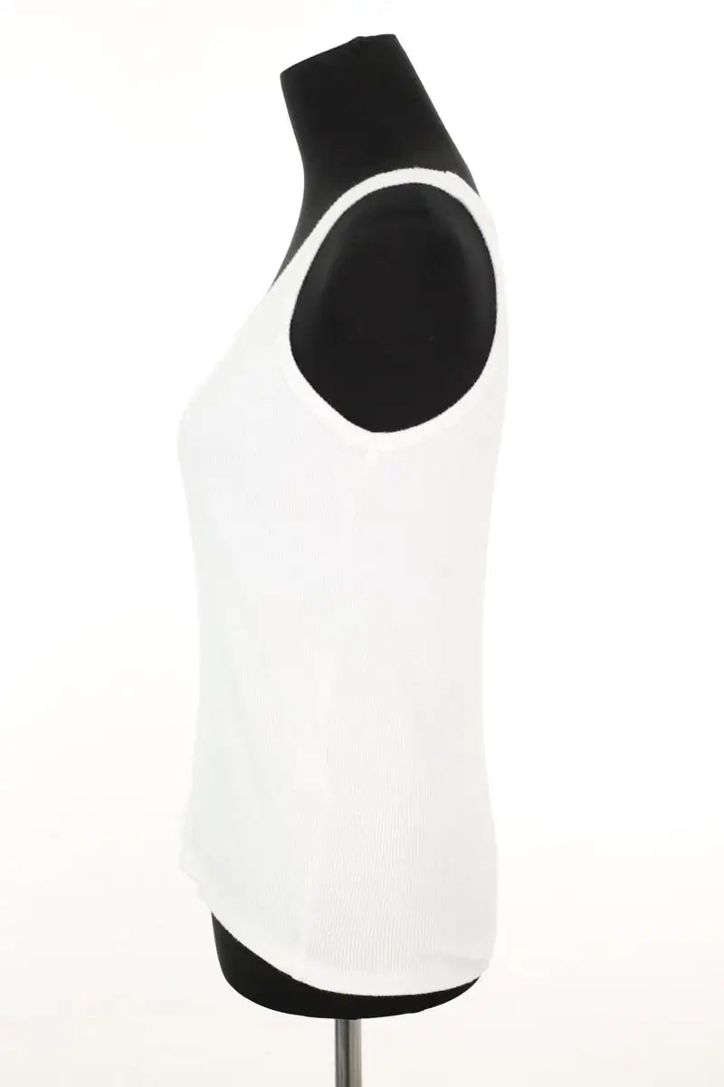Top sans manche FIVE Blanc en Coton