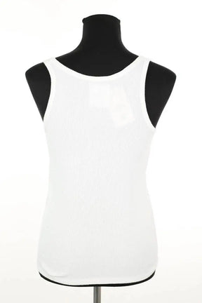 Top sans manche FIVE Blanc en Coton