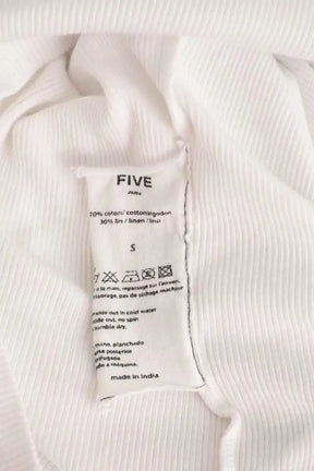 Top sans manche FIVE Blanc en Coton