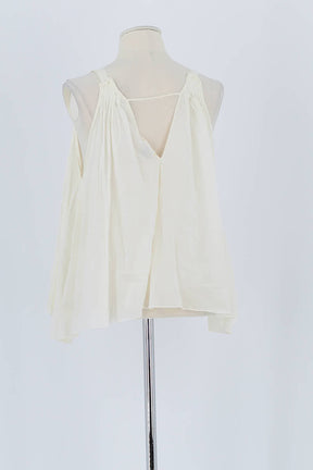 Top sans manche Forte_Forte Blanc en Coton