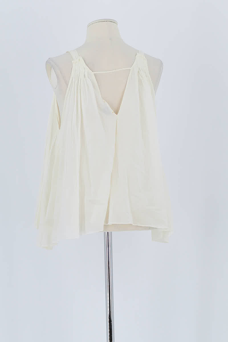 Top sans manche Forte_Forte Blanc en Coton