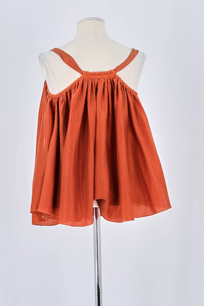 Top sans manche Forte_Forte Orange en Soie