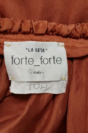 Top sans manche Forte_Forte Orange en Soie