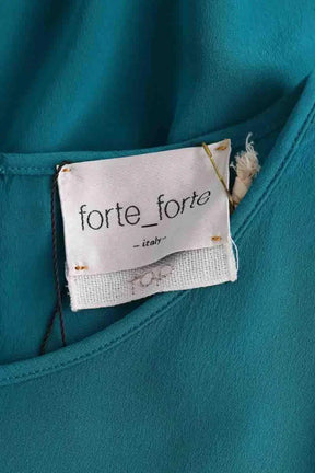 Top sans manche Forte_Forte Vert en Soie