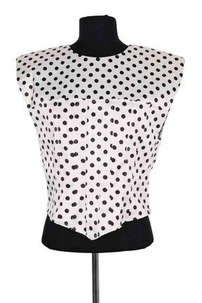 Top sans manche Ganni Blanc en Synthétique, taille L - Seconde Main