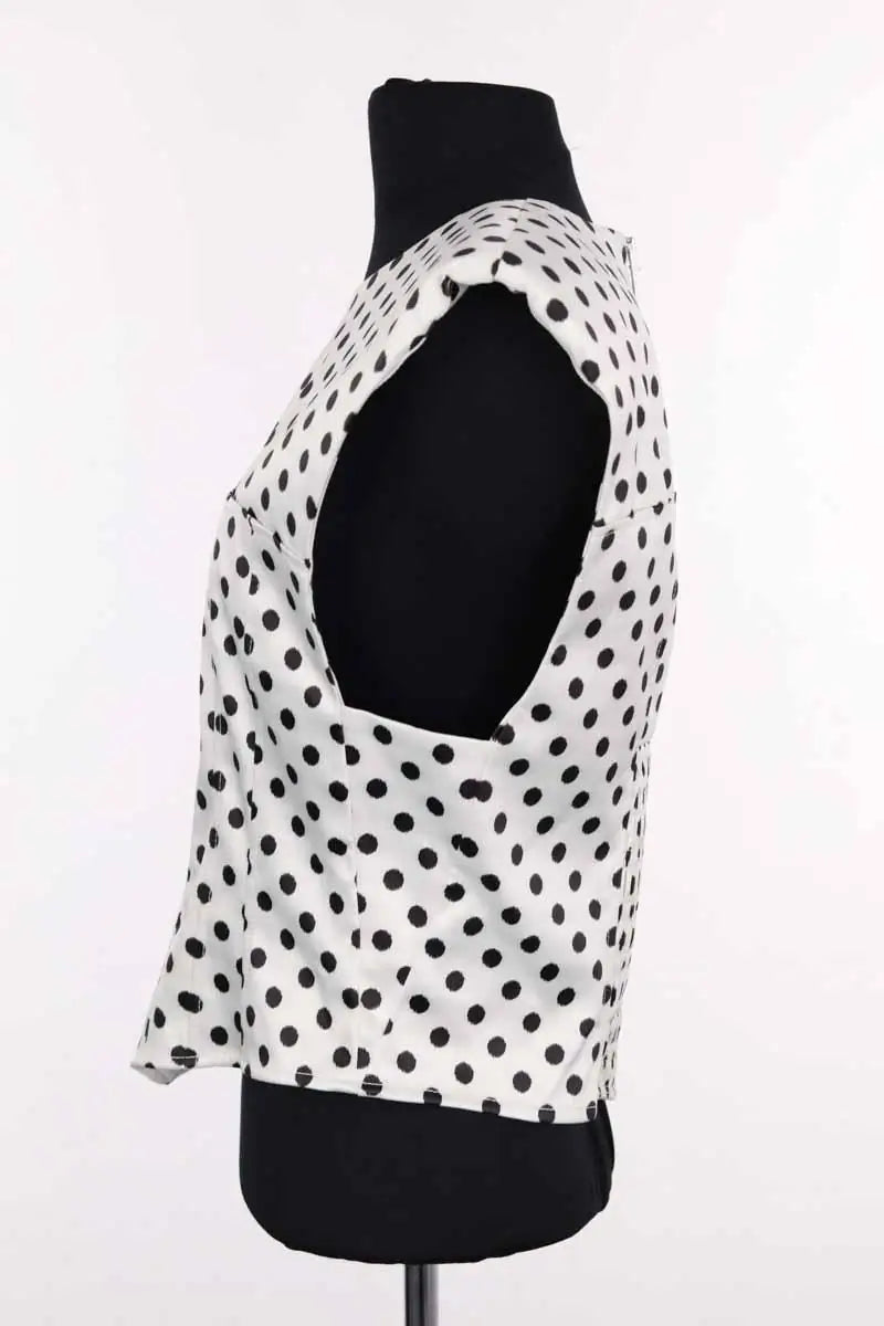 Top sans manche Ganni Blanc en Synthétique