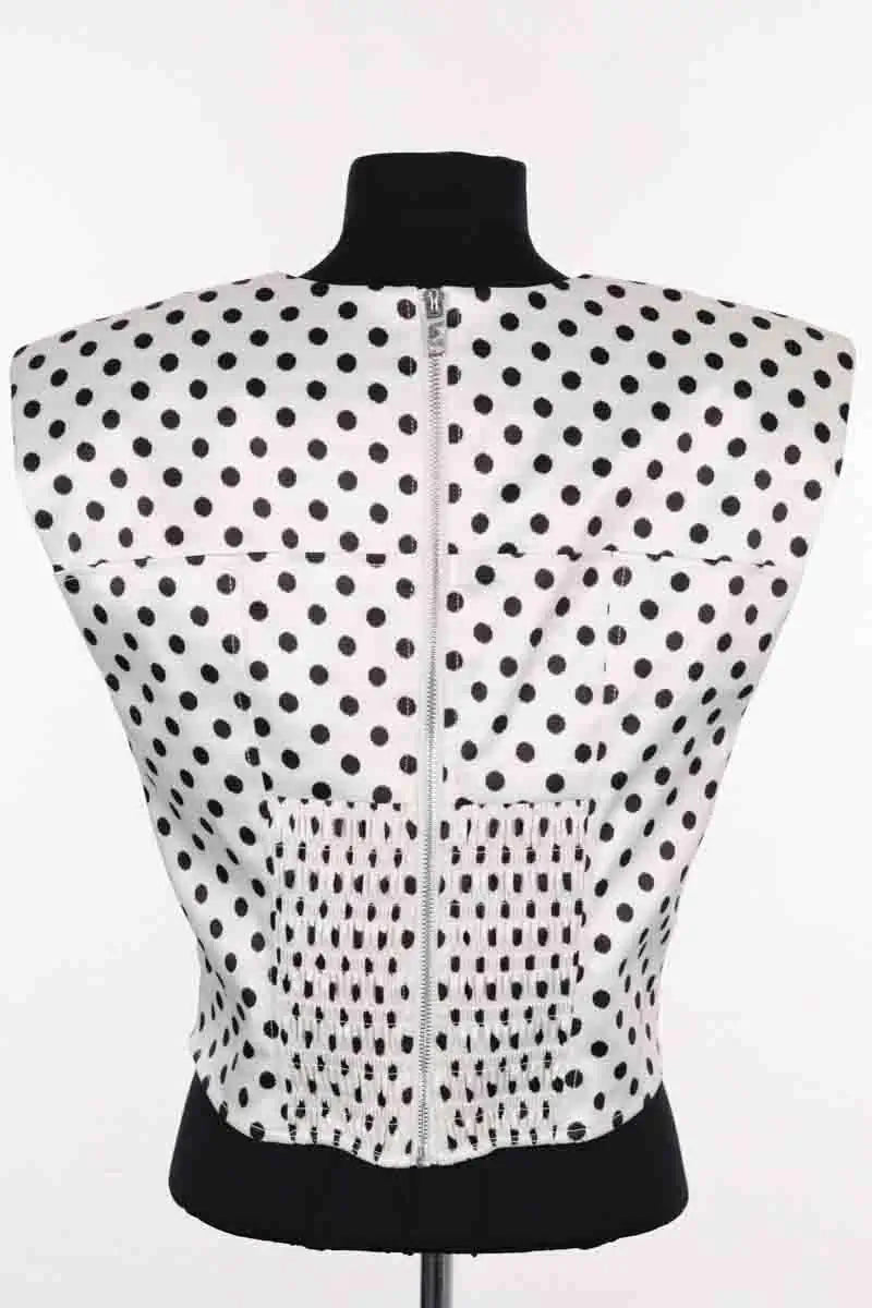 Top sans manche Ganni Blanc en Synthétique