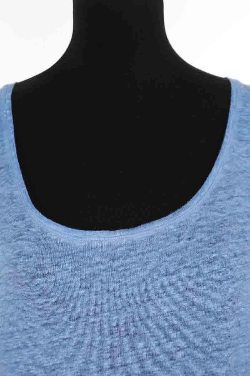Top sans manche Gerard Darel Bleu en Lin