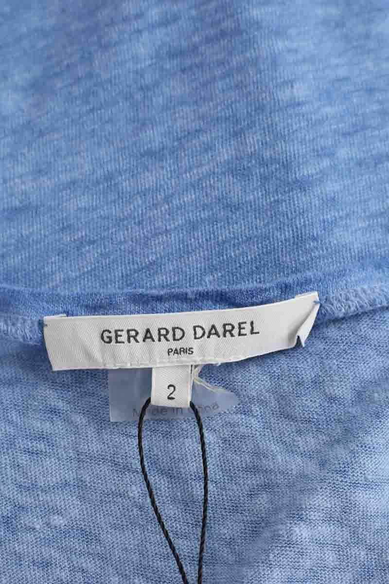 Top sans manche Gerard Darel Bleu en Lin