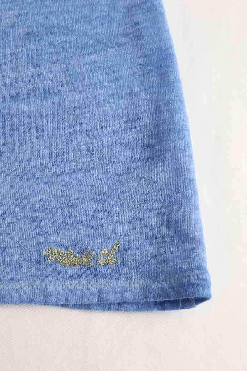 Top sans manche Gerard Darel Bleu en Lin