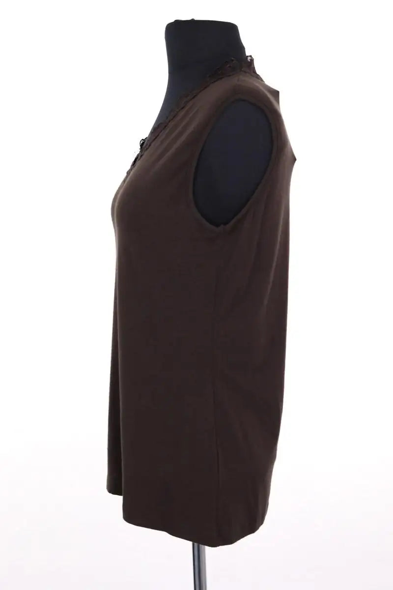 Top sans manche Gerard Darel Marron en Laine