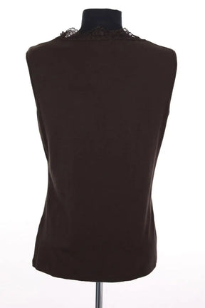 Top sans manche Gerard Darel Marron en Laine