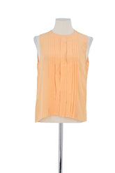 Top sans manche Gerard Darel Orange en Soie, taille L - Seconde Main