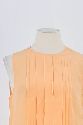 Top sans manche Gerard Darel Orange en Soie