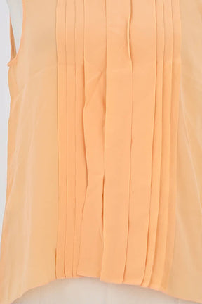 Top sans manche Gerard Darel Orange en Soie