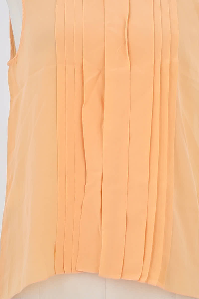 Top sans manche Gerard Darel Orange en Soie