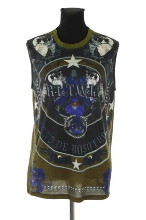 Top sans manche Givenchy Kaki en Polyester, taille XS - Seconde Main