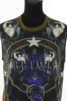 Top sans manche Givenchy Kaki en Polyester