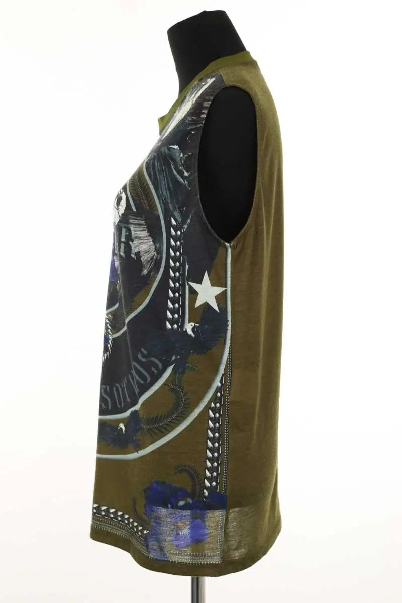 Top sans manche Givenchy Kaki en Polyester