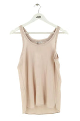 Top sans manche Golden Goose Beige en Soie, taille S - Seconde Main