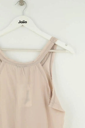 Top sans manche Golden Goose Beige en Soie