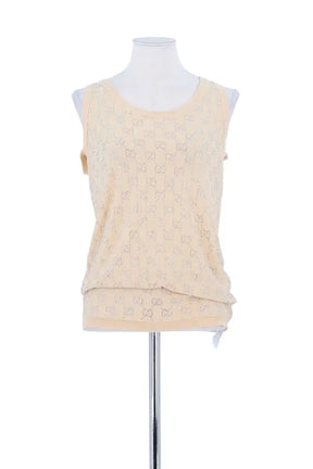 Top sans manche Gucci Jaune en Soie, taille S - Seconde Main