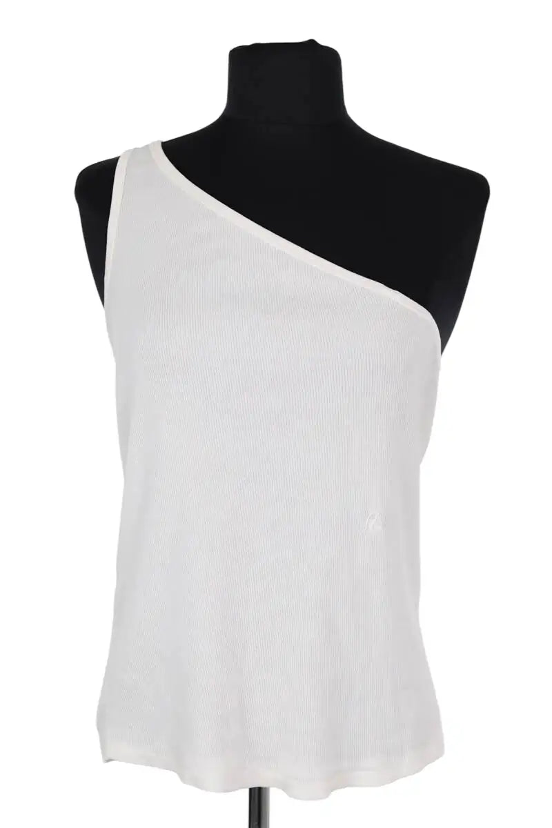 Top sans manche Helmut Lang Blanc en Coton, taille XS - Seconde Main
