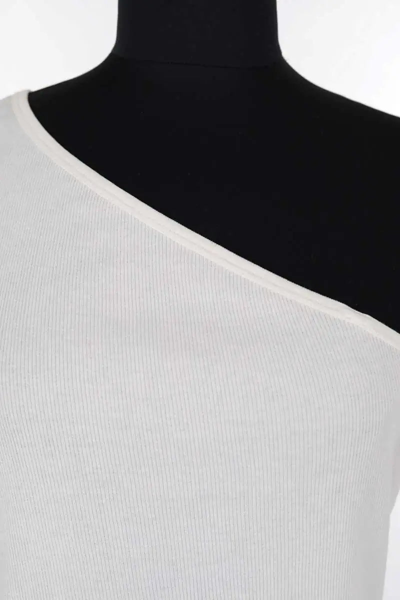 Top sans manche Helmut Lang Blanc en Coton