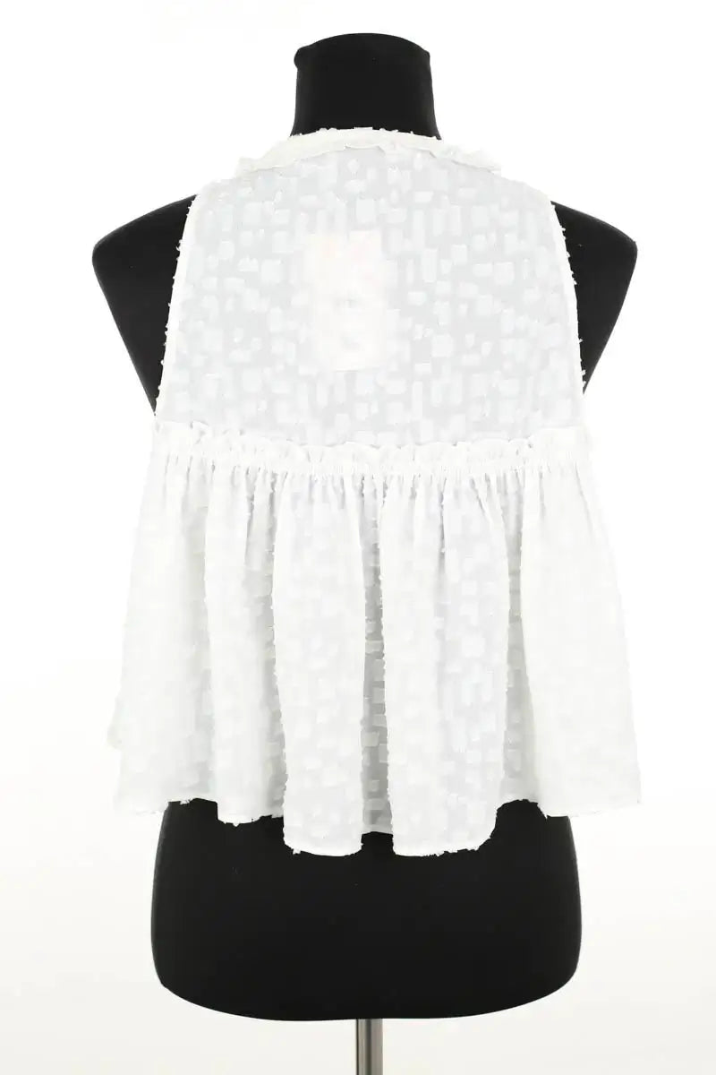 Top sans manche Iro Blanc en Polyester