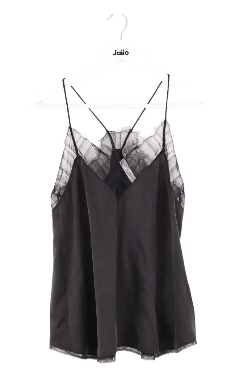 Top sans manche Iro Noir en Soie, taille L - Seconde Main