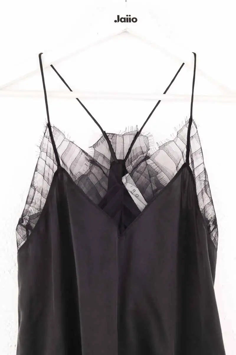 Top sans manche Iro Noir en Soie