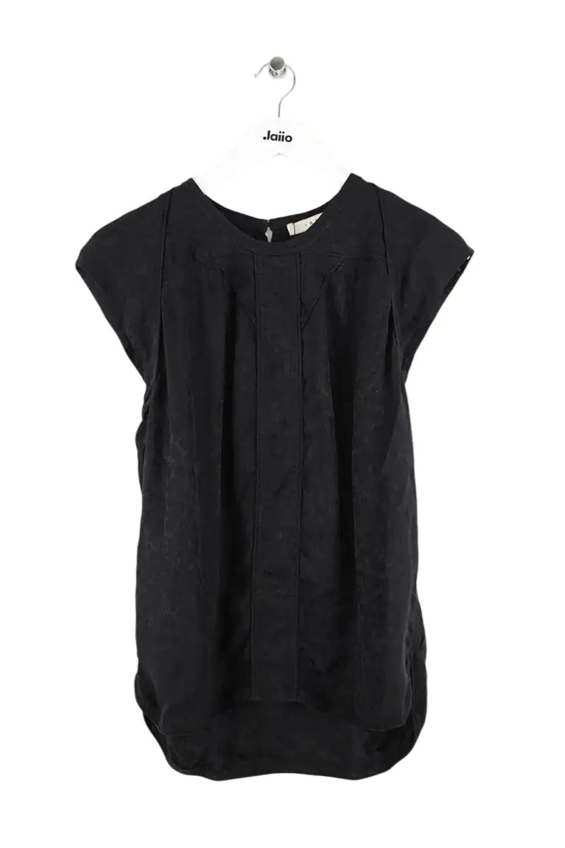 Top sans manche Iro Noir en Soie, taille S - Seconde Main