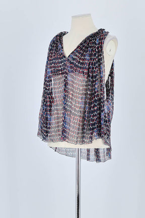 Top sans manche Isabel Marant Violet en Soie