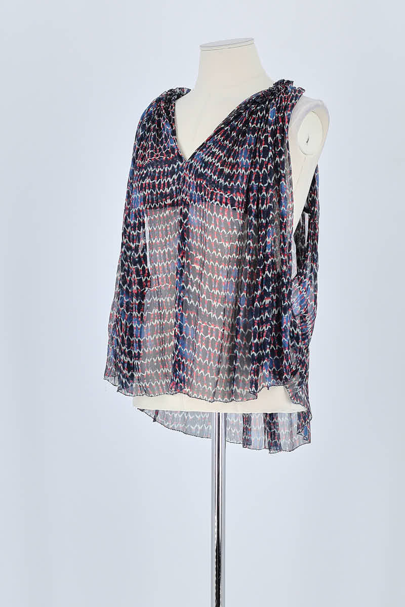 Top sans manche Isabel Marant Violet en Soie