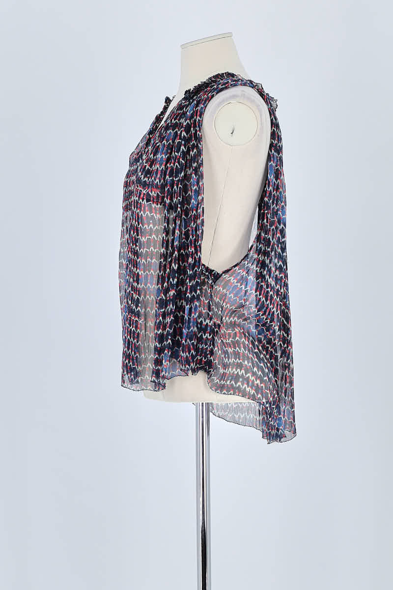 Top sans manche Isabel Marant Violet en Soie