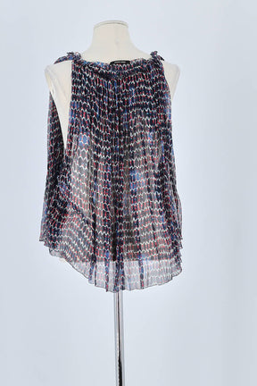 Top sans manche Isabel Marant Violet en Soie