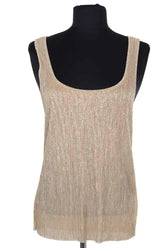 Top sans manche Jeanne Vouland Doré en Synthétique, taille S - Seconde Main