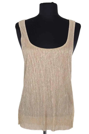 Top sans manche Jeanne Vouland Doré en Synthétique, taille S - Seconde Main