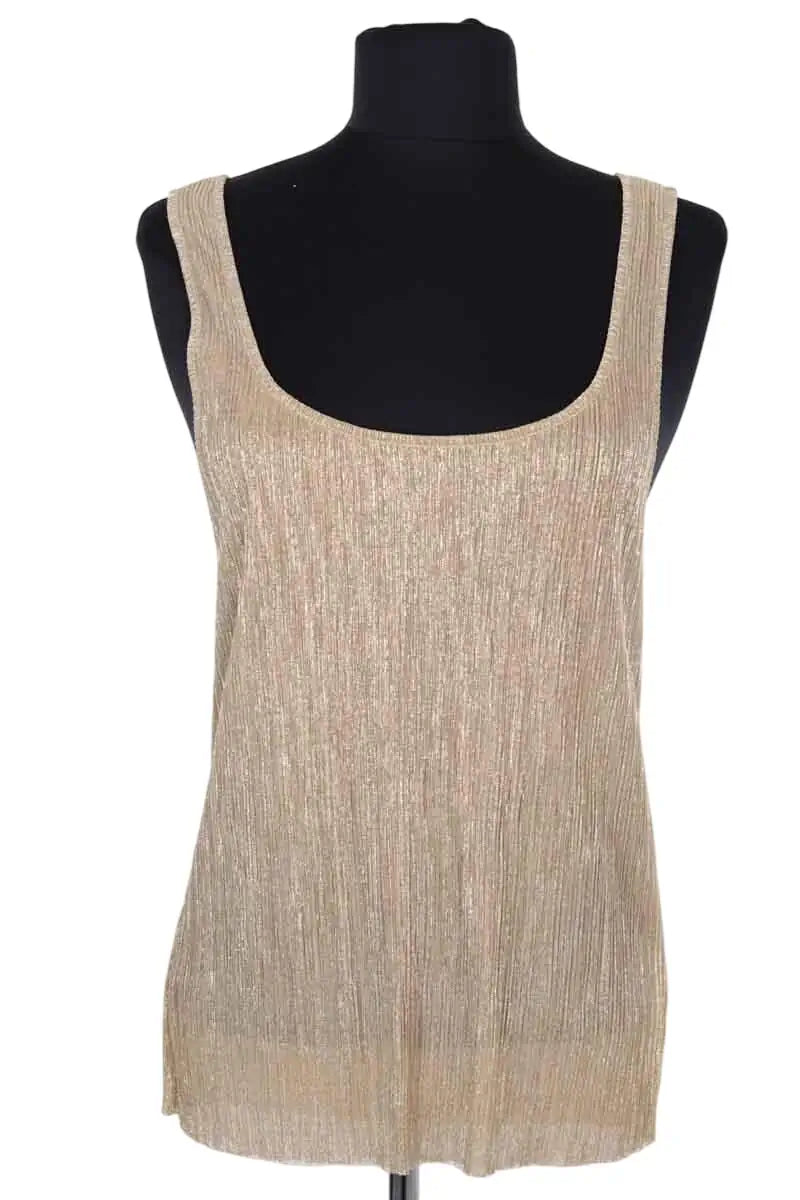Top sans manche Jeanne Vouland Doré en Synthétique, taille S - Seconde Main