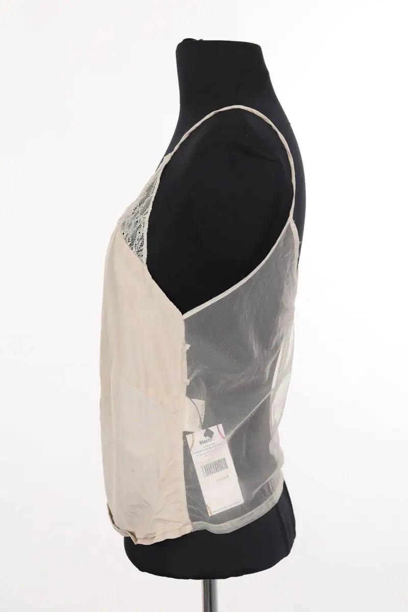 Top sans manche Karma Koma Beige en Soie