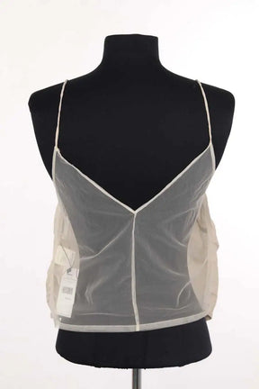 Top sans manche Karma Koma Beige en Soie
