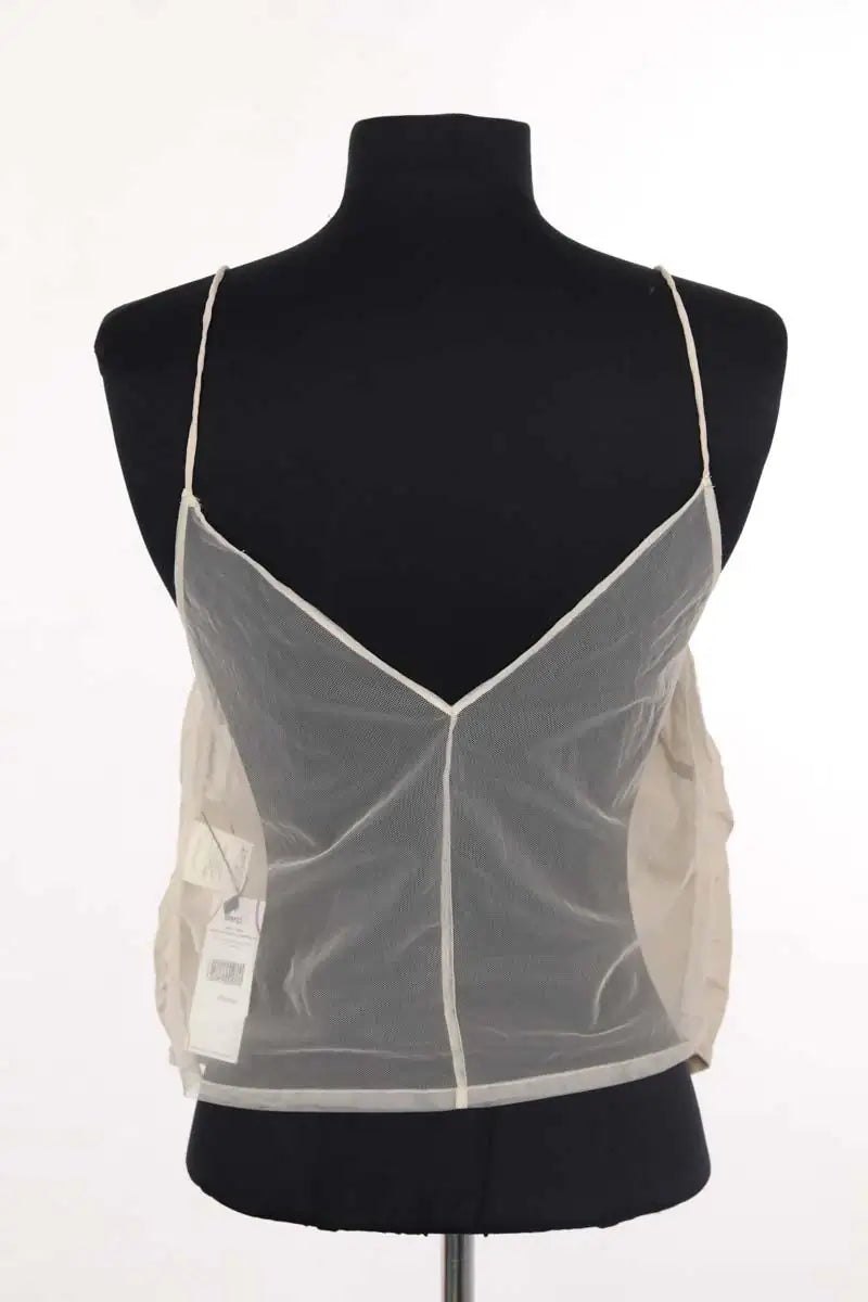 Top sans manche Karma Koma Beige en Soie